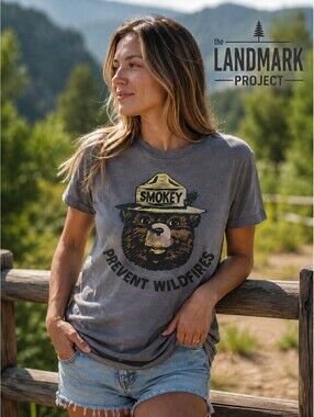 The Landmark Project | Unisex S | Smokey Bear Prevent Wildfires Graphic T-Shirt